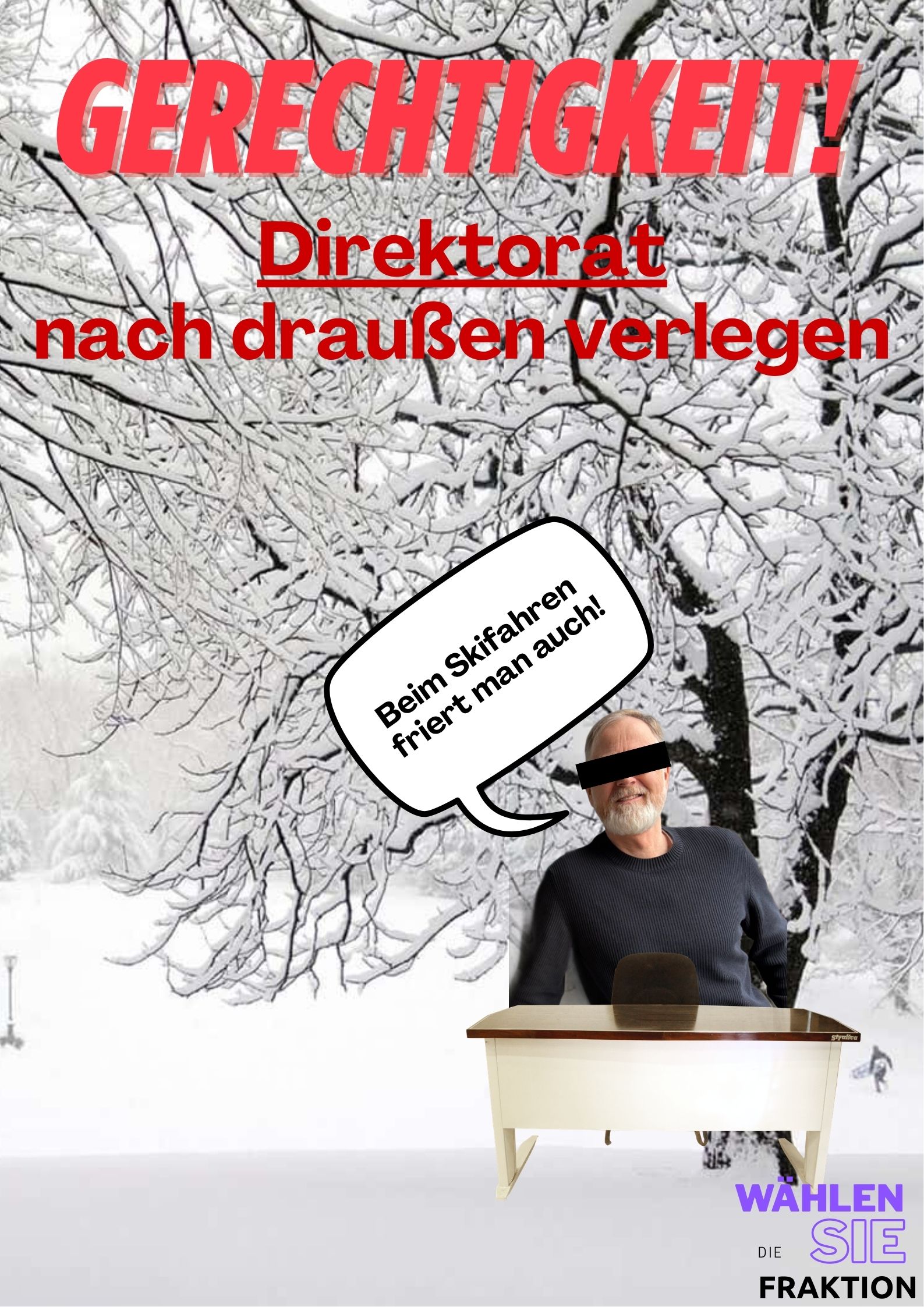 Wahlplakat: GERECHTIGKEIT FRAKTION